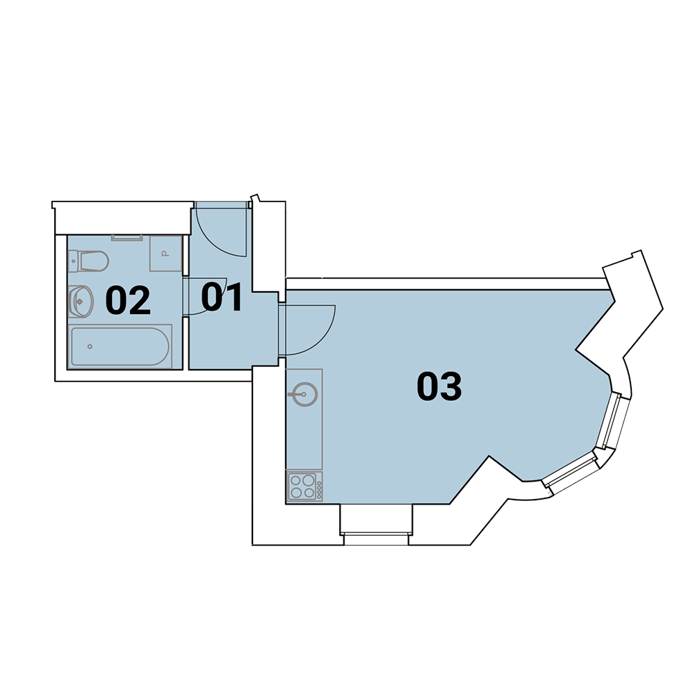 Rezidence Podolí - půdorys - byt 12