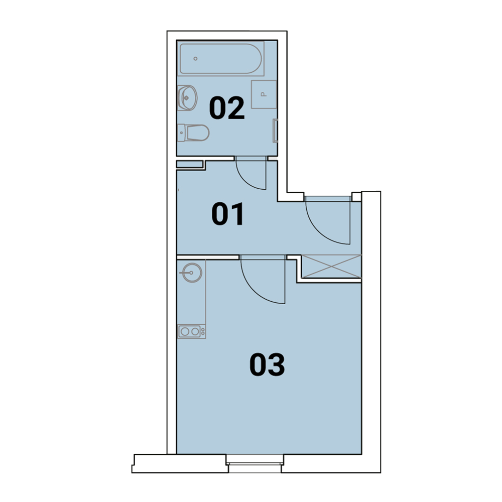 Rezidence Podolí - půdorys - byt 15