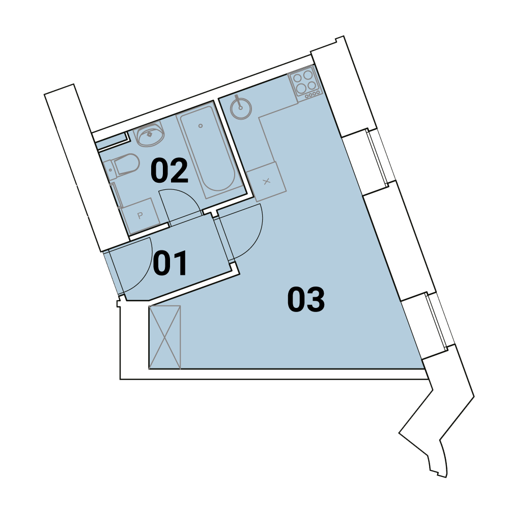 Rezidence Podolí - půdorys -byt 2