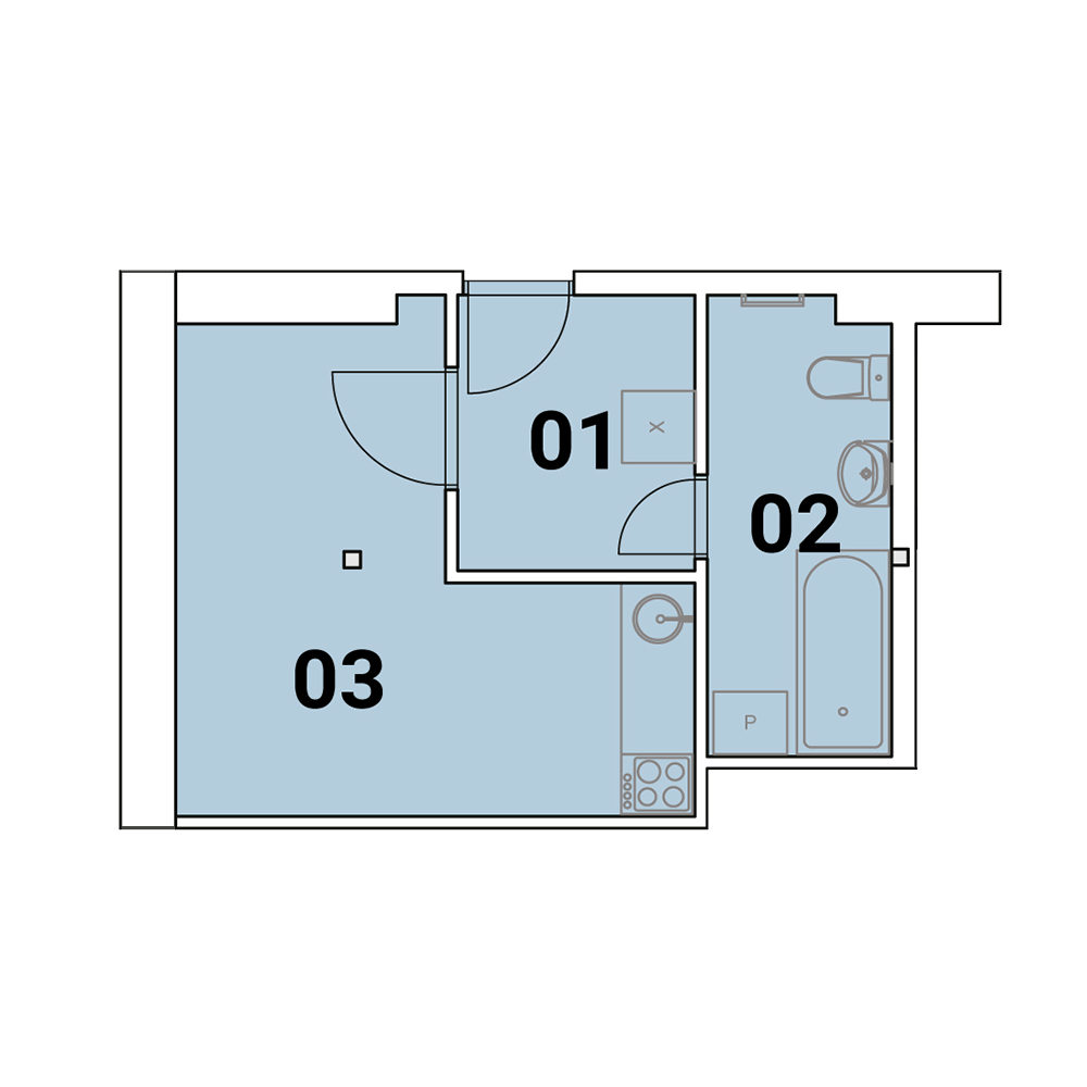 Rezidence Podolí - půdorys -byt 31