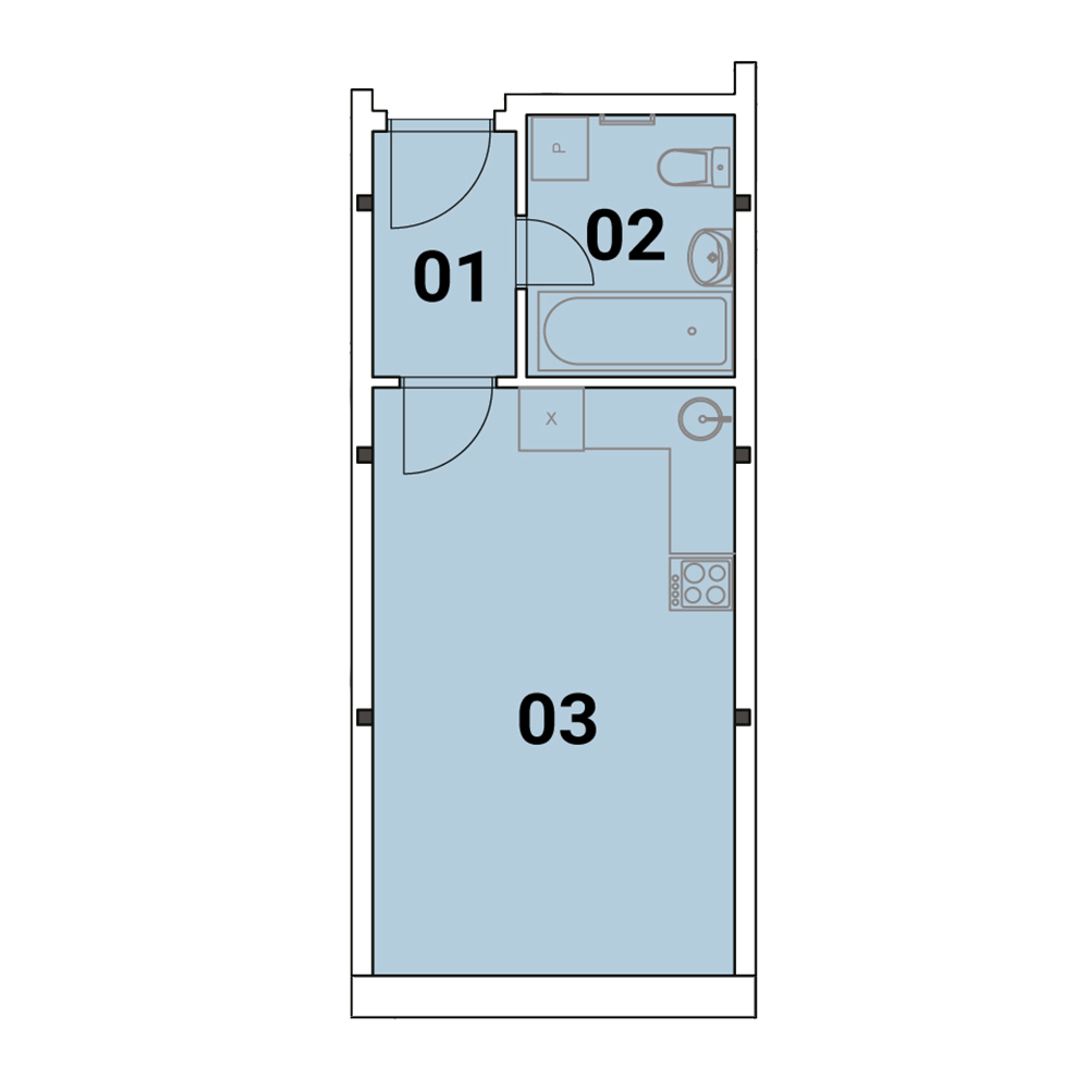 Rezidence Podolí - půdorys -byt 34