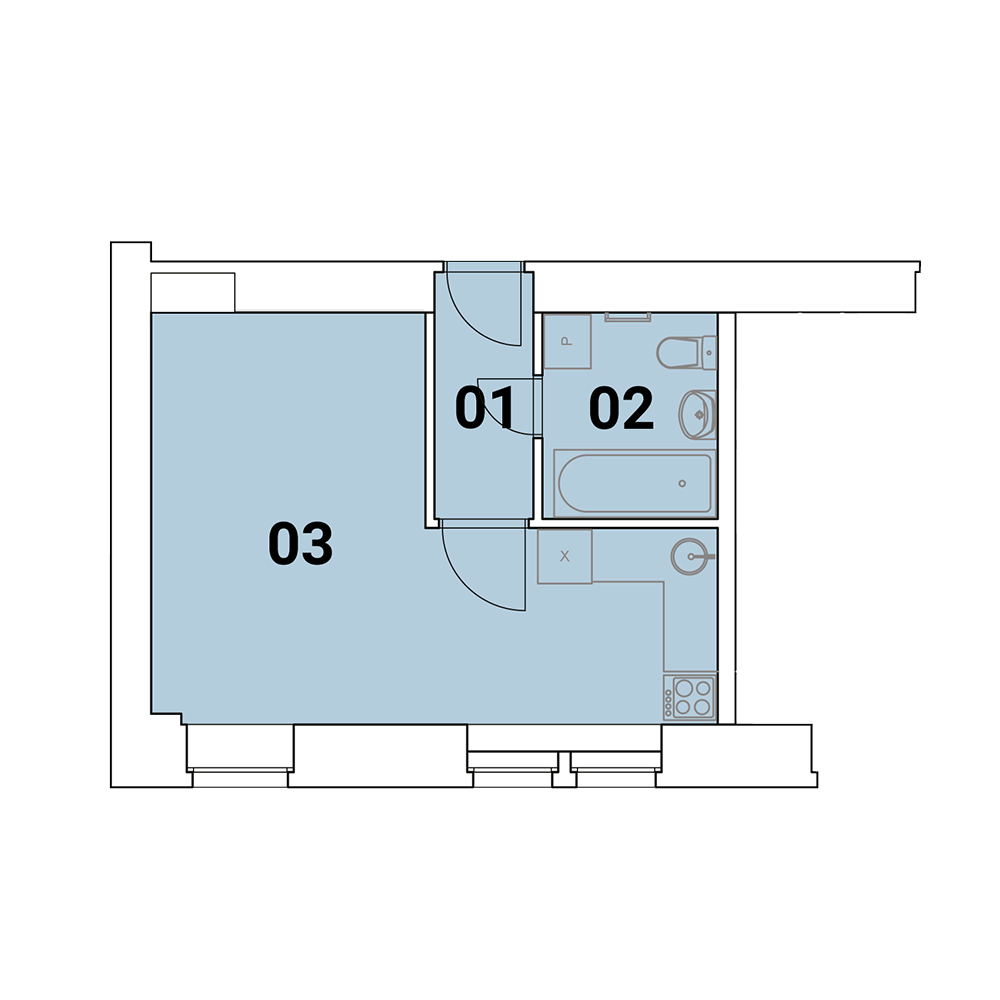 Rezidence Podolí - půdorys - byt 5