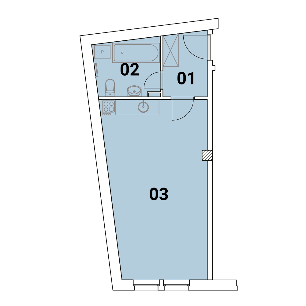 Rezidence Podolí - půdorys - byt 9